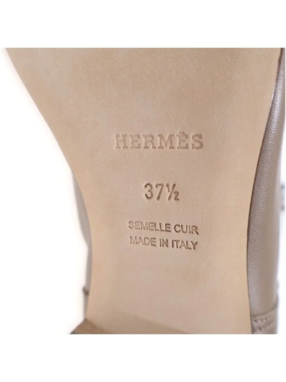 Hermes Collier de Chien Boots de Leather Long Beige